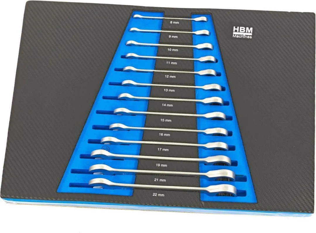 HBM Machines Premium Gereedschapsvulling 245-delig - Blauw/Zwart