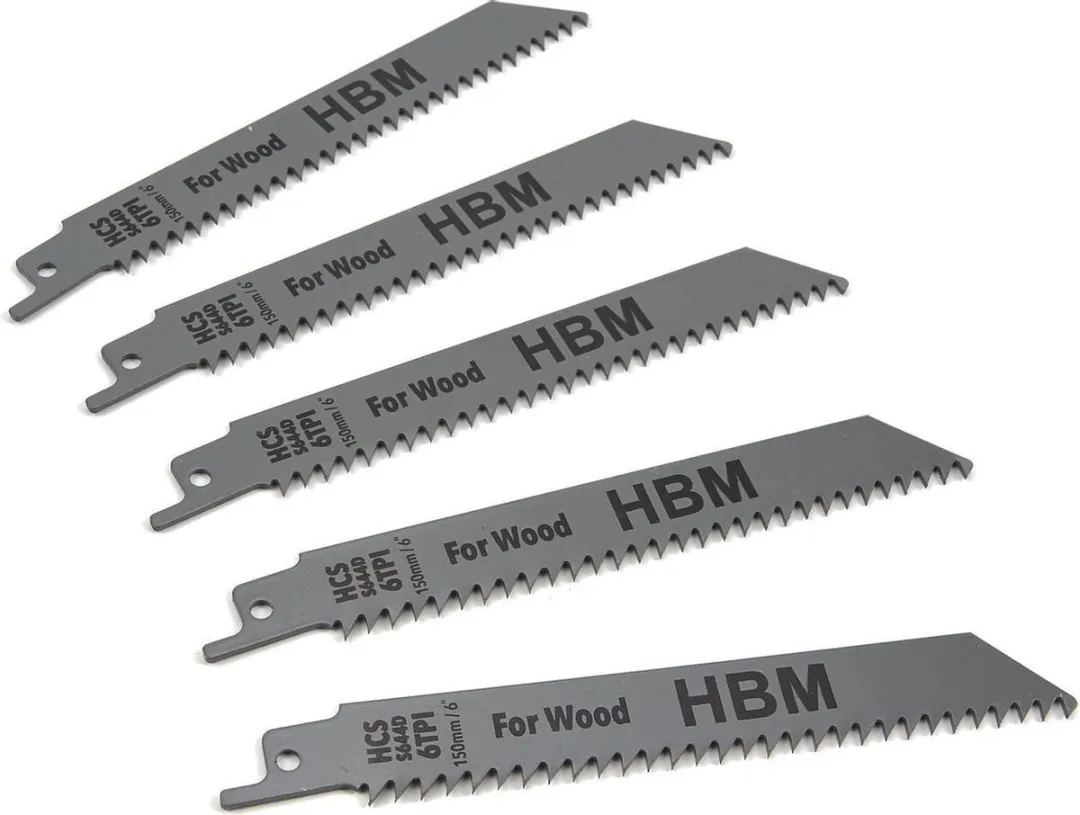 HBM Reciprozaagbladenset 5-delig 150mm 6 TPI
