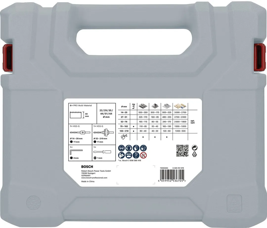 Bosch PRO Multi Materiaal Gatenzaagset 12-delig - 2608900524