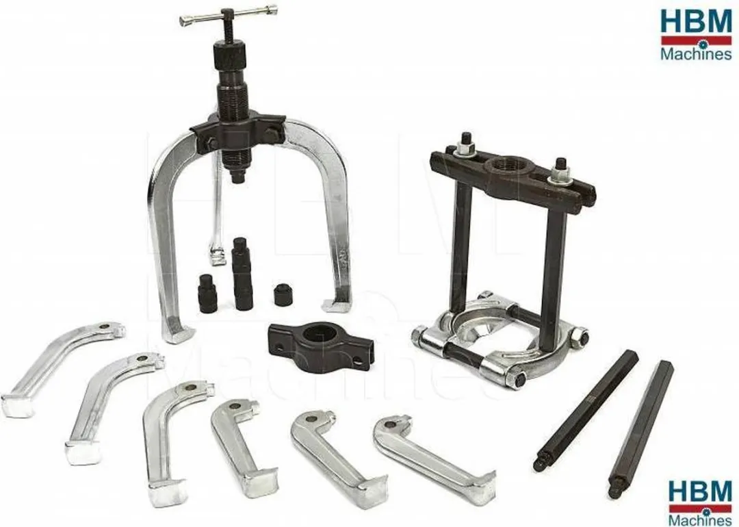 HBM Machines Hydraulische Pullytrekkerset 23-delig - Rood