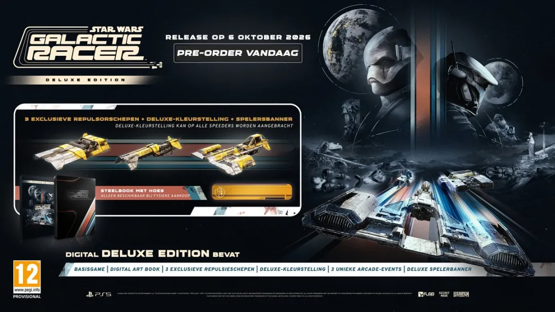 Plaion Star Wars Galactic Racer Deluxe Edition PS5 - 12 Spelers