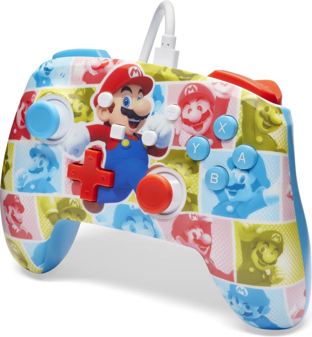POWERA Geavanceerde Bedrade Controller NSGP0282-01 Mario Hero - 18 Knoppen - Meerkleurig