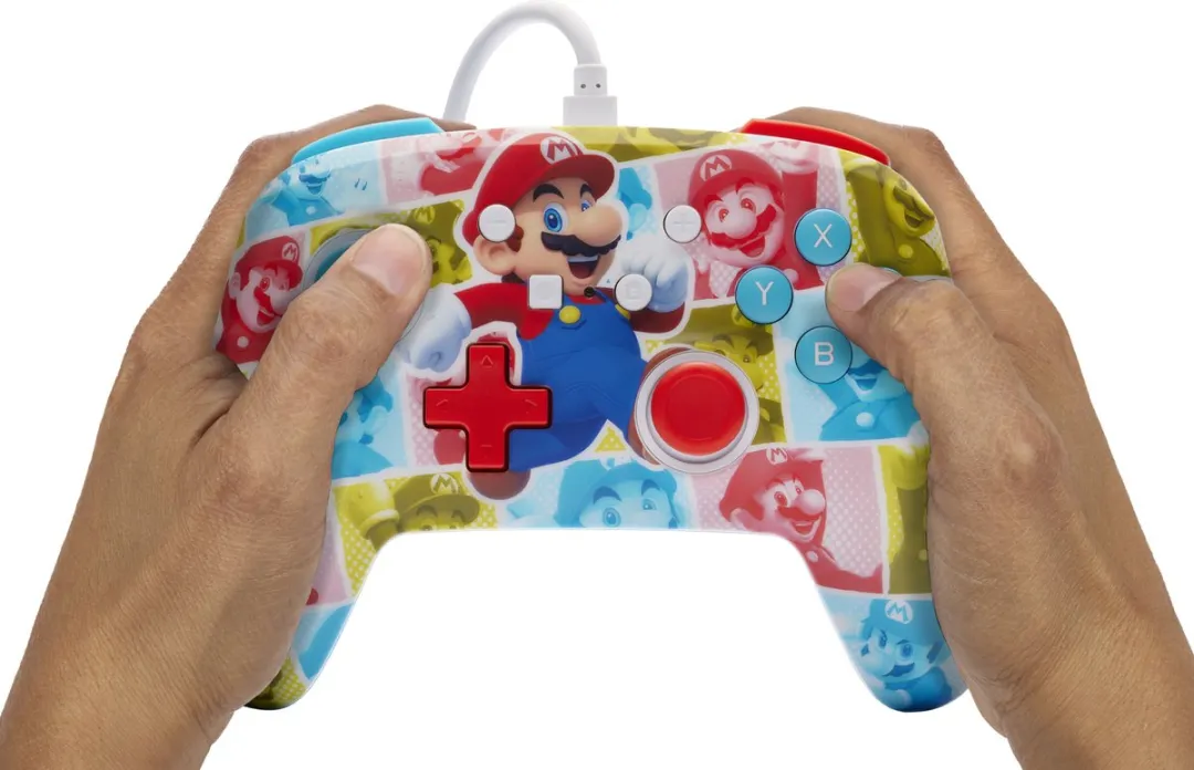 POWERA Geavanceerde Bedrade Controller NSGP0282-01 Mario Hero - 18 Knoppen - Meerkleurig