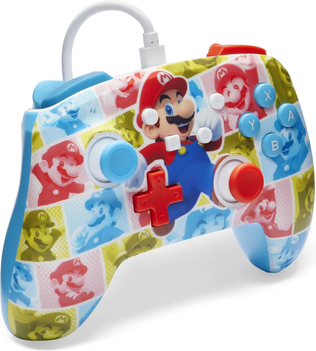 POWERA Geavanceerde Bedrade Controller NSGP0282-01 Mario Hero - 18 Knoppen - Meerkleurig