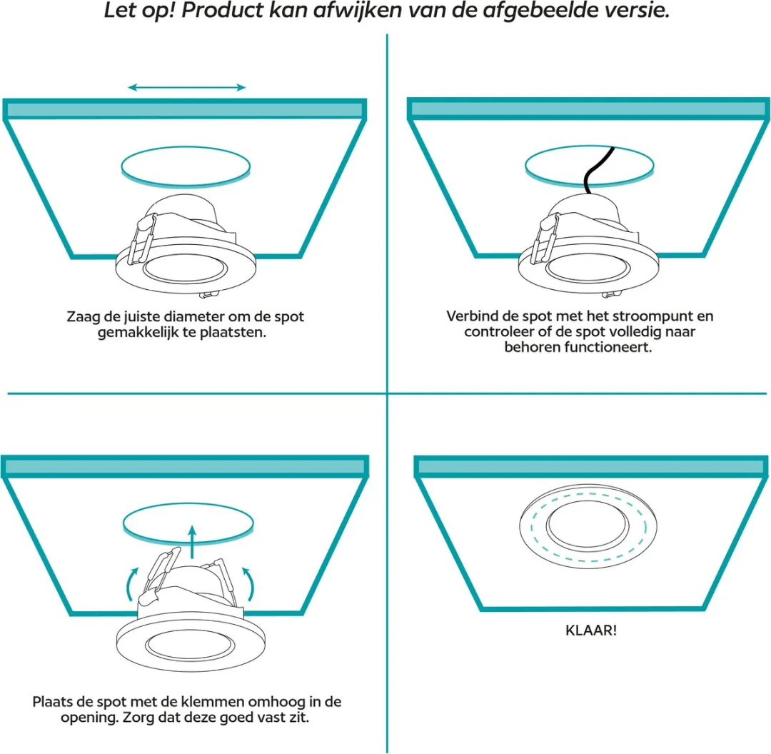 Eglo Peneto Inbouwspot LED Ø78mm Nikkel-Mat - 3 Stuks