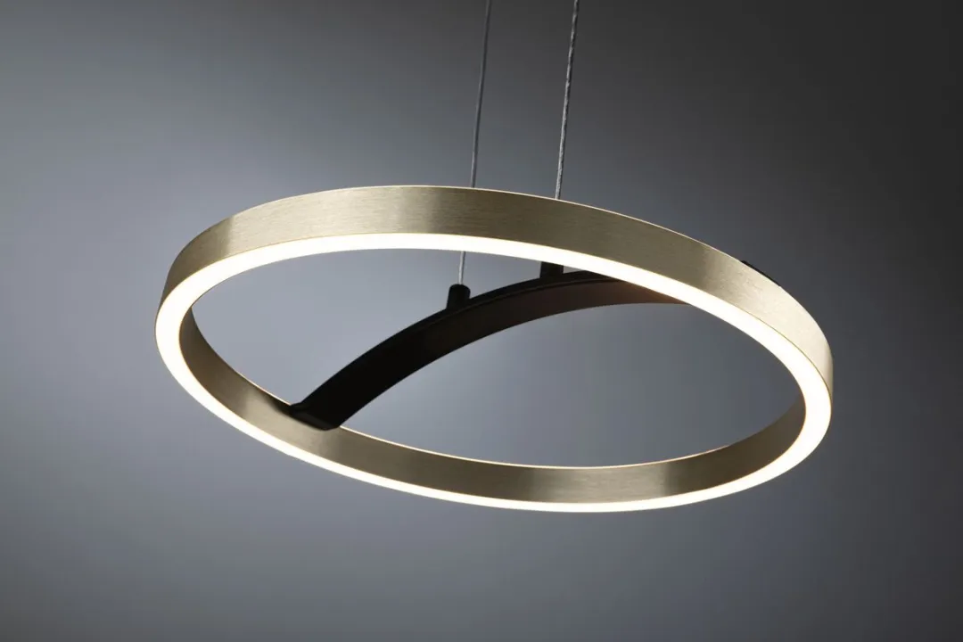 Paulmann LED-hanglamp Melira 2700K 1690lm 24W - Zwart mat/Goud
