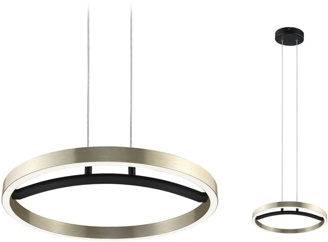 Paulmann LED-hanglamp Melira 2700K 1690lm 24W - Zwart mat/Goud