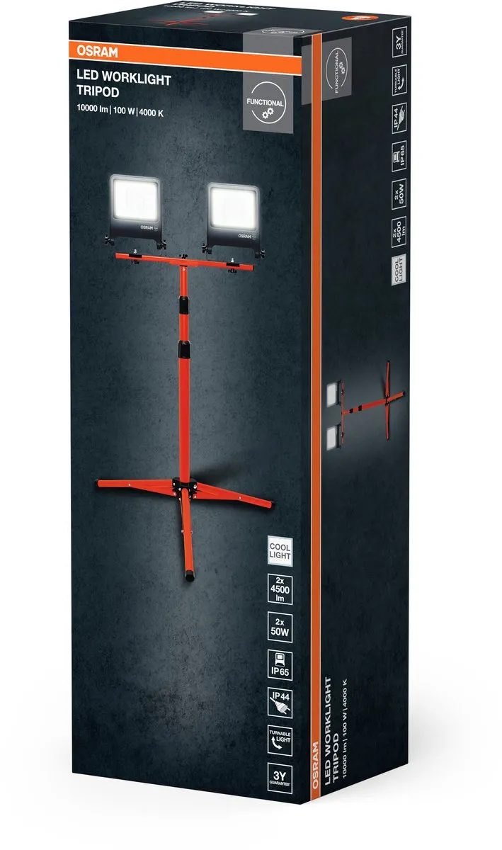 Osram LED Worklight Statief 2x50W 4000K - 9000lm - IP65