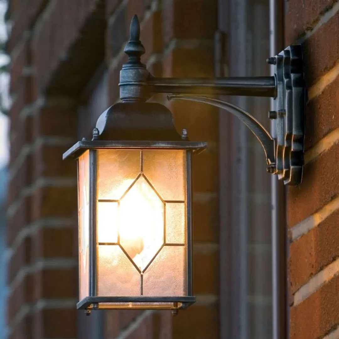 Konstsmide Milano Wandlamp 38cm - Zwart/zilver