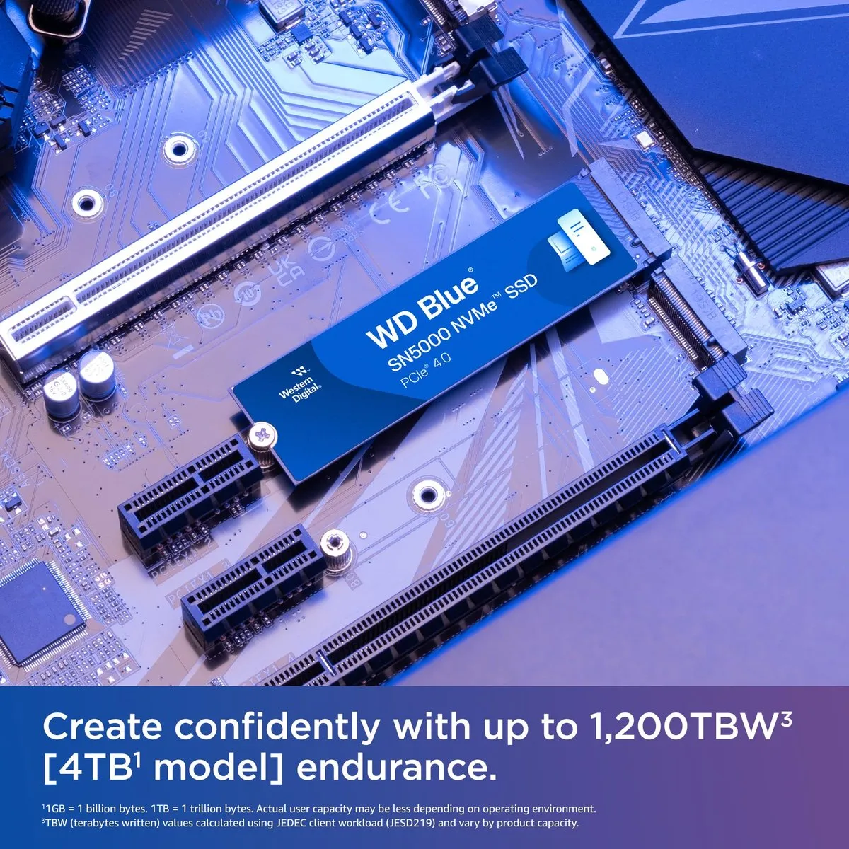Western Digital Blue SN5000 WDS100T4B0E SSD - 1TB - Blauw