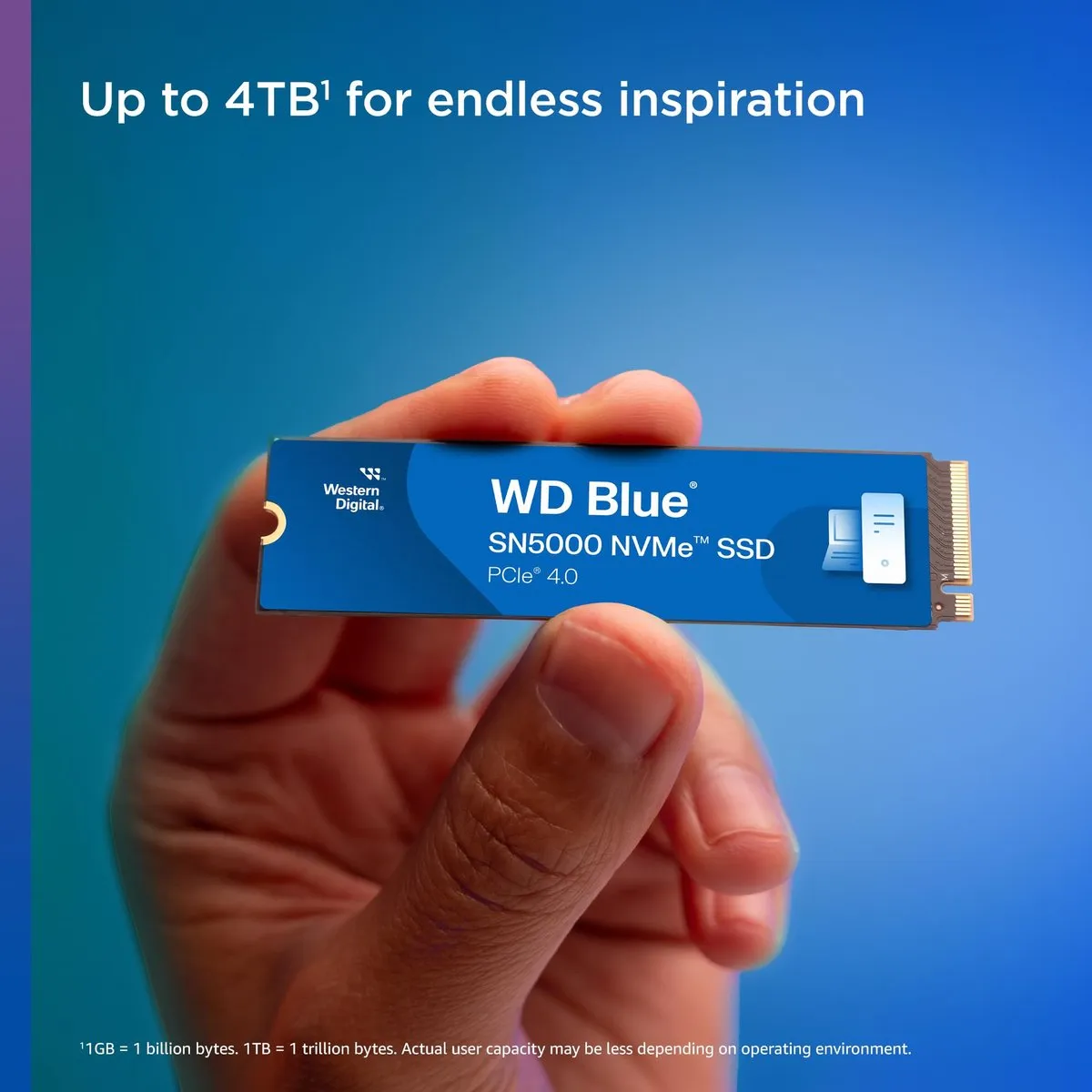 Western Digital Blue SN5000 WDS100T4B0E SSD - 1TB - Blauw