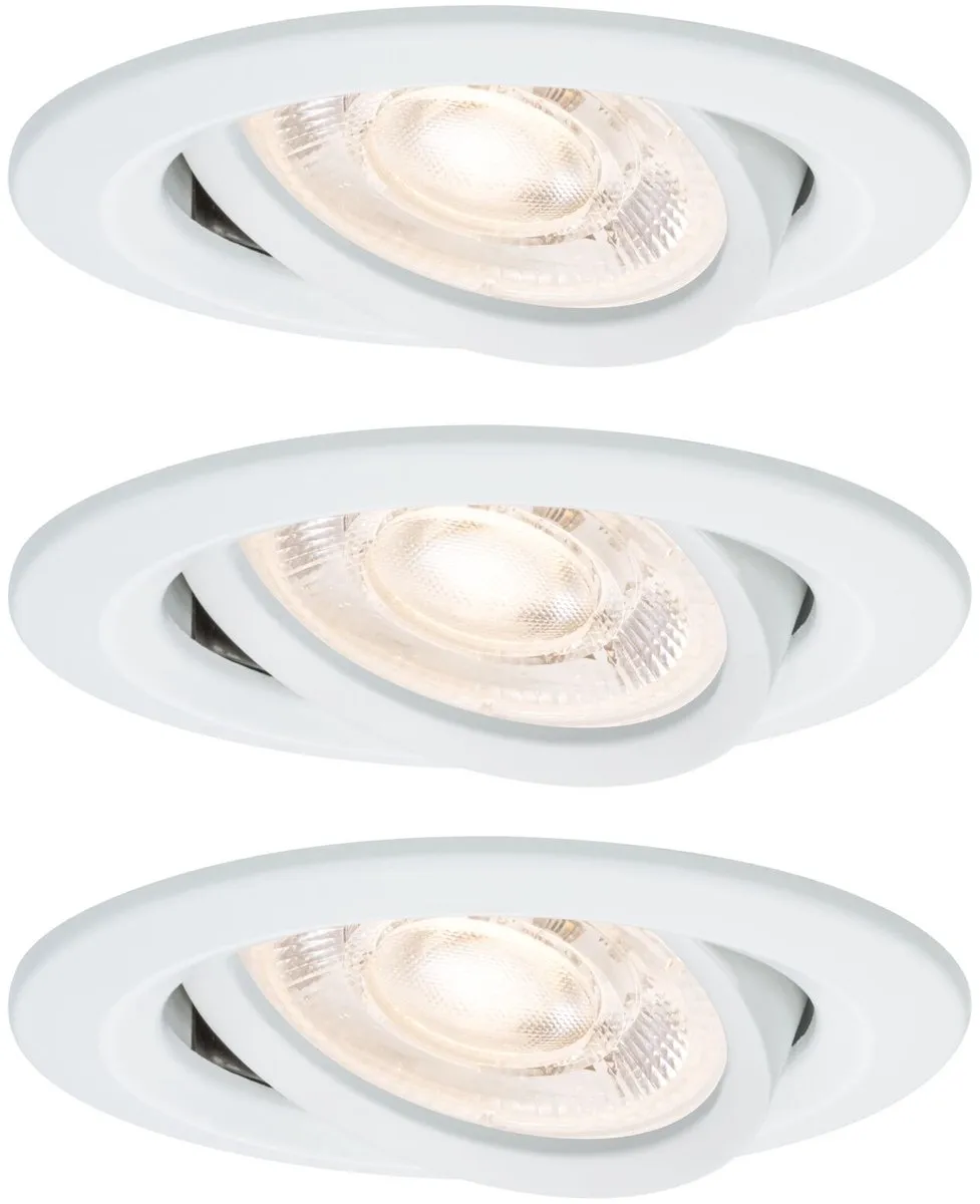 Paulmann Nova Plus GU10 LED-inbouwlamp 3x550lm 2700K - 93mm Wit mat