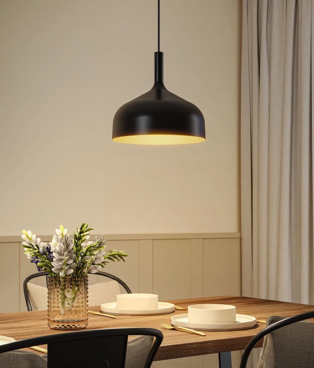 Paulmann Hanglamp Embla II E27 - Zwart/Goud Metaal - afbeelding 6 van 6