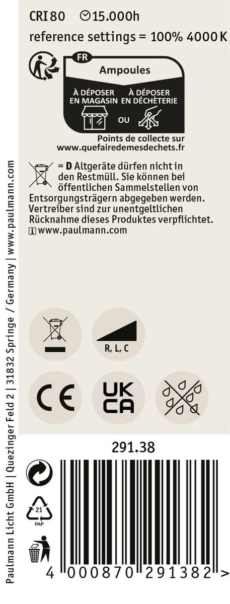 Paulmann Filament LED-buis E27 9W 1055lm - 4000K Dimbare