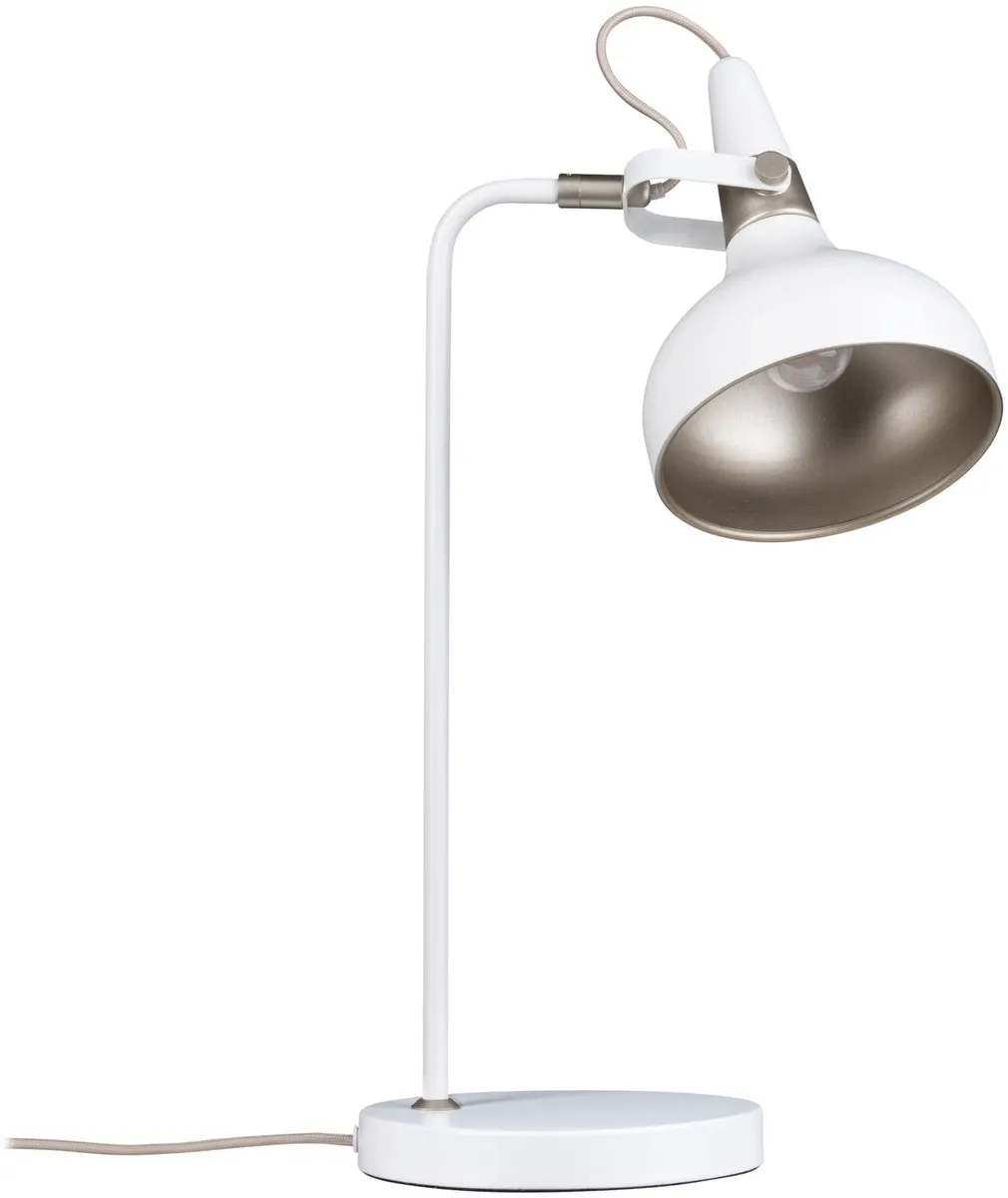 Paulmann LED Tafellamp Juna E14 20W - Wit mat/Champagne Metaal