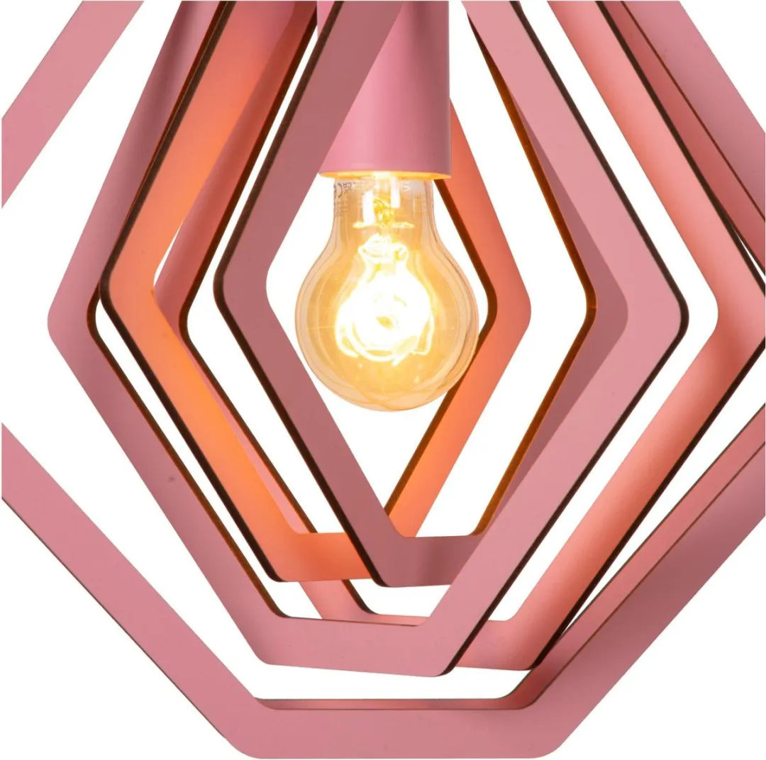 Lucide Mauro Hanglamp - 1xE27 - Roze