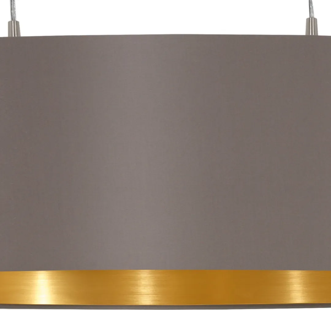 Eglo Maserlo Hanglamp 2 Lichts - 78cm - Cappuccino/Goud - afbeelding 5 van 6