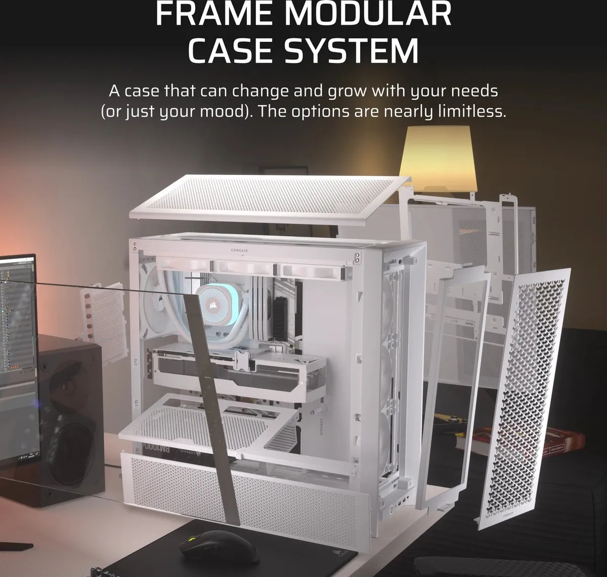Corsair Frame 4000D RS Midtowermodel ATX - Wit - 3x 120mm Ventilatoren - afbeelding 6 van 6