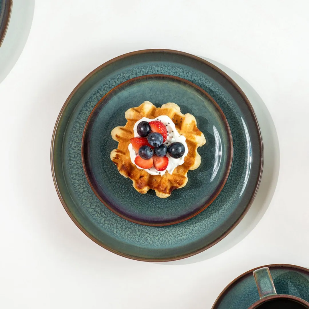 Villeroy & Boch Crafted Koffieonderzetters Ø14,9cm - Blauw-grijs - 6 Stuks