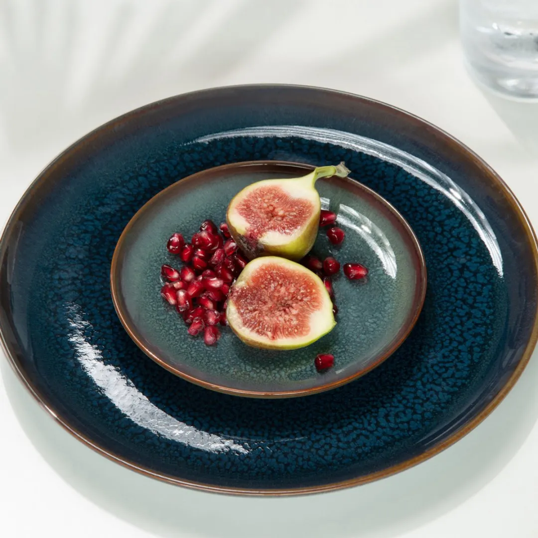 Villeroy & Boch Crafted Koffieonderzetters Ø14,9cm - Blauw-grijs - 6 Stuks