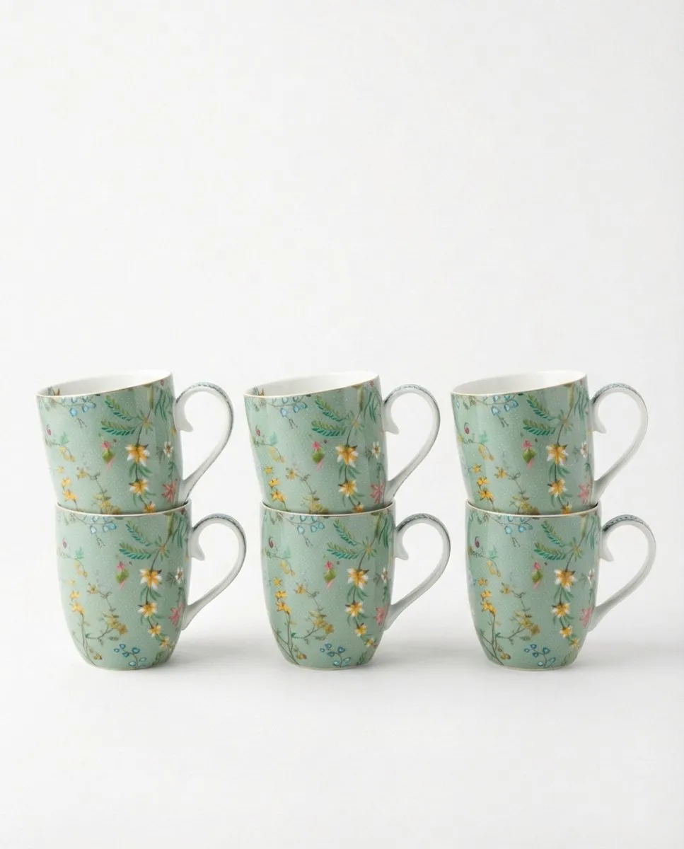 Pip Studio Jolie Mokken 51.002.556 - Theemokken - 6 Stuks - 350ml - Wit