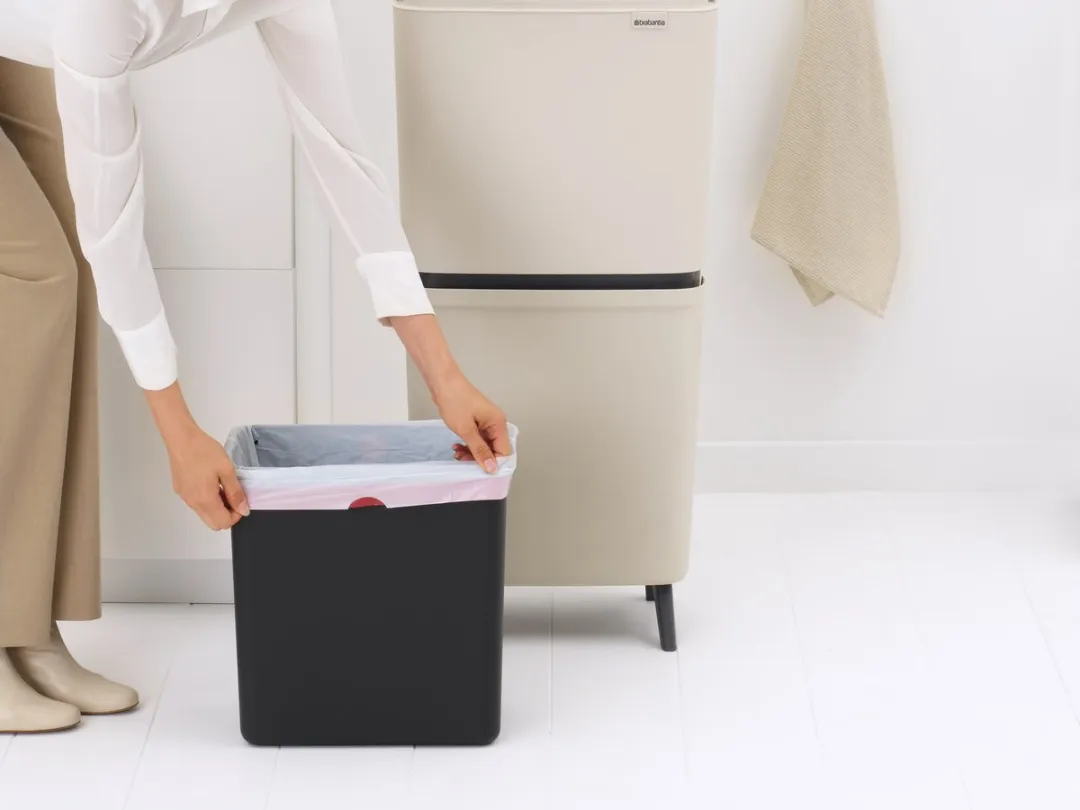 Brabantia SortUp Hi Prullenbak 45L - 2 Vakken Soft Beige