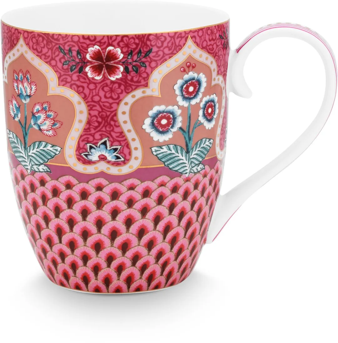 Pip Studio Flower Festival Mokken - 6 Stuks 450ml - Veelkleurig