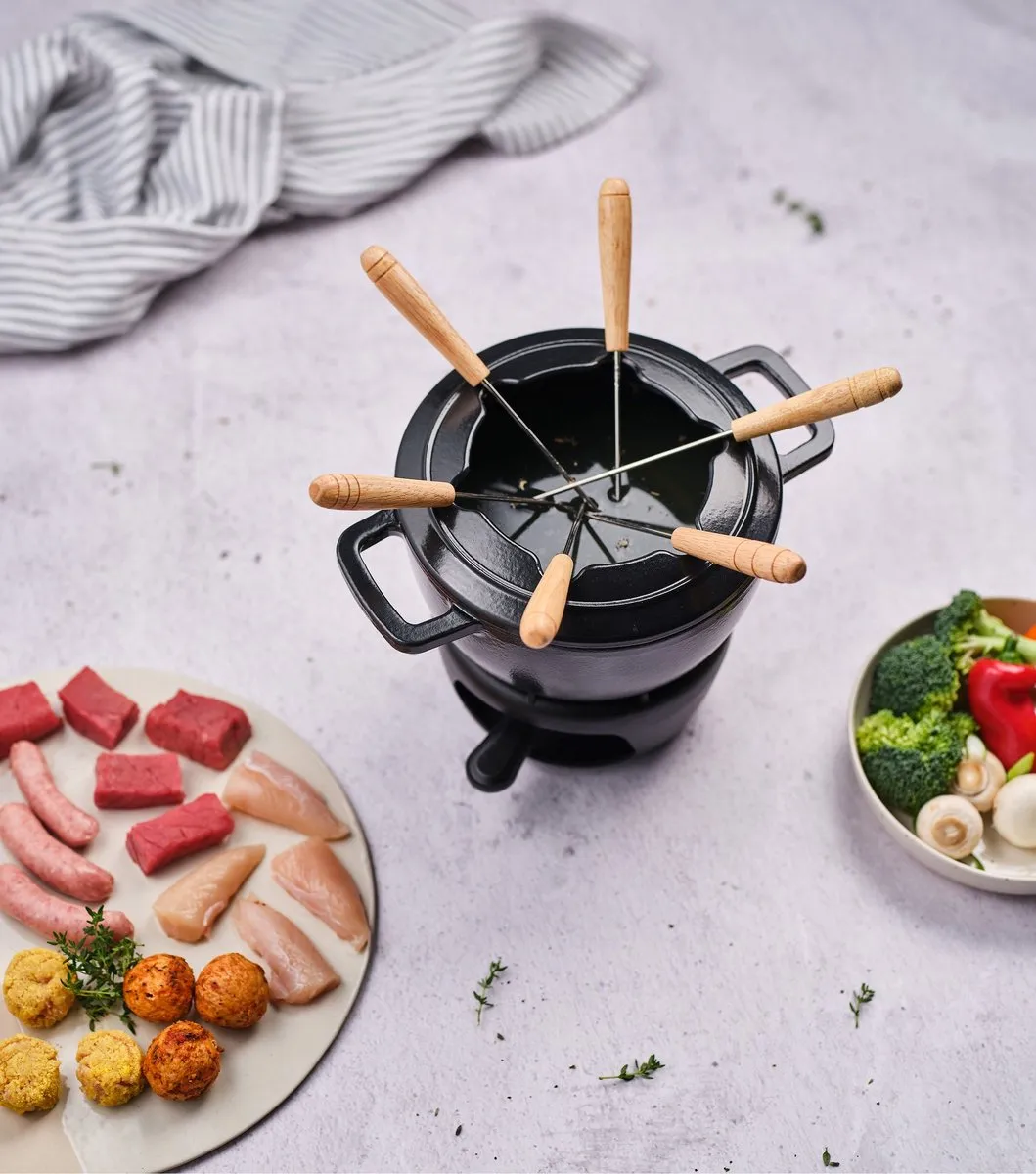 Cosy&Trendy Fondueset Fontestic Zwart - 1700ml Ø18cm