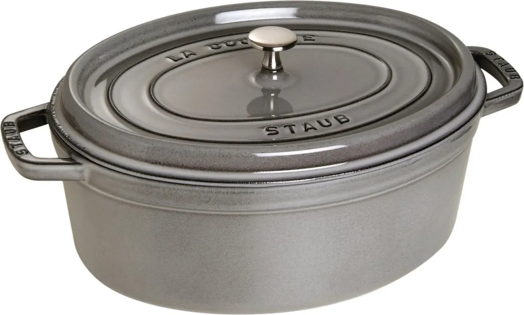 Staub Ovale Braadpan Grafietgrijs 6.7L - Ø33cm