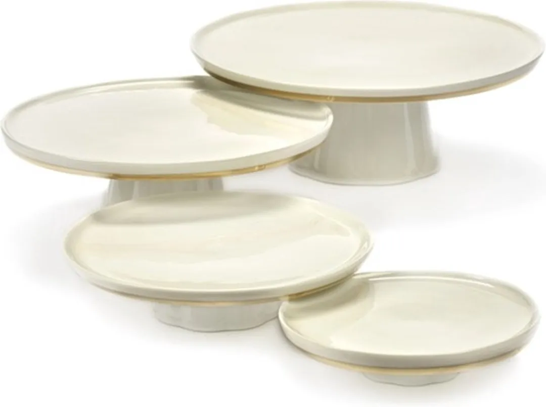 Serax Roger van Damme Desiree Gebakschaal 21cm - Wit/Goud - afbeelding 2 van 3