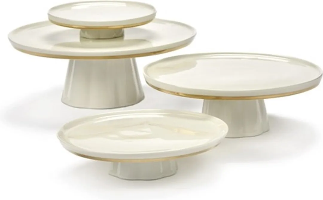 Serax Roger van Damme Desiree Gebakschaal 21cm - Wit/Goud - afbeelding 3 van 3