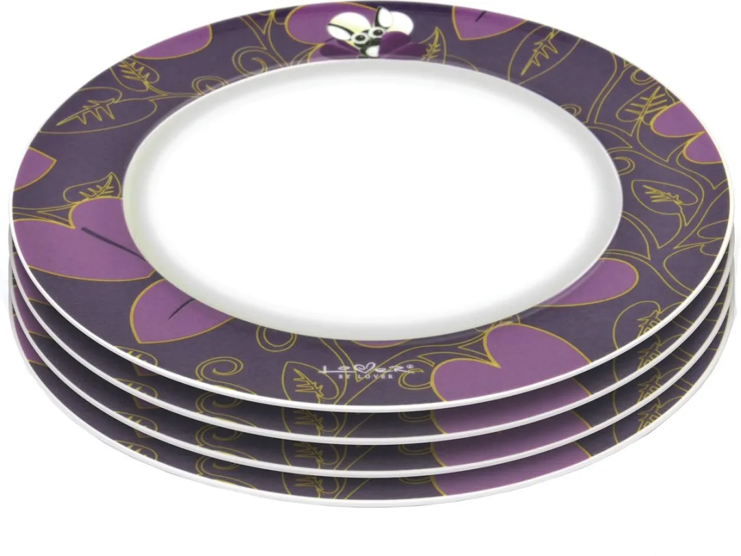 BergHOFF Essentials Rond Bord 21.5cm - 4 Stuks - Paars