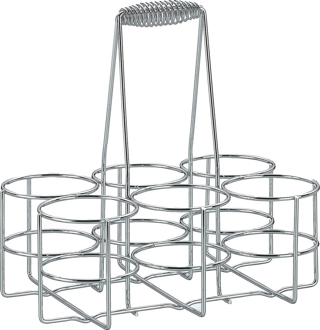 Kela Loop Flessenrek - 6 Wijnflessen - Zilver