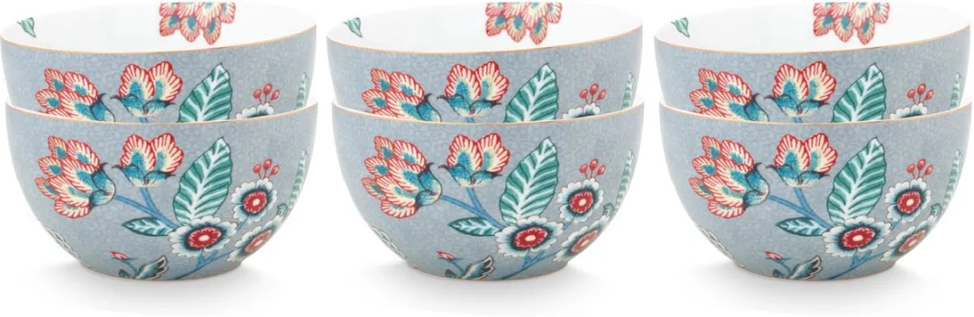 vtwonen Pip Studio Flower Festival Kommen - 6 Stuks - 12cm - Veelkleurig