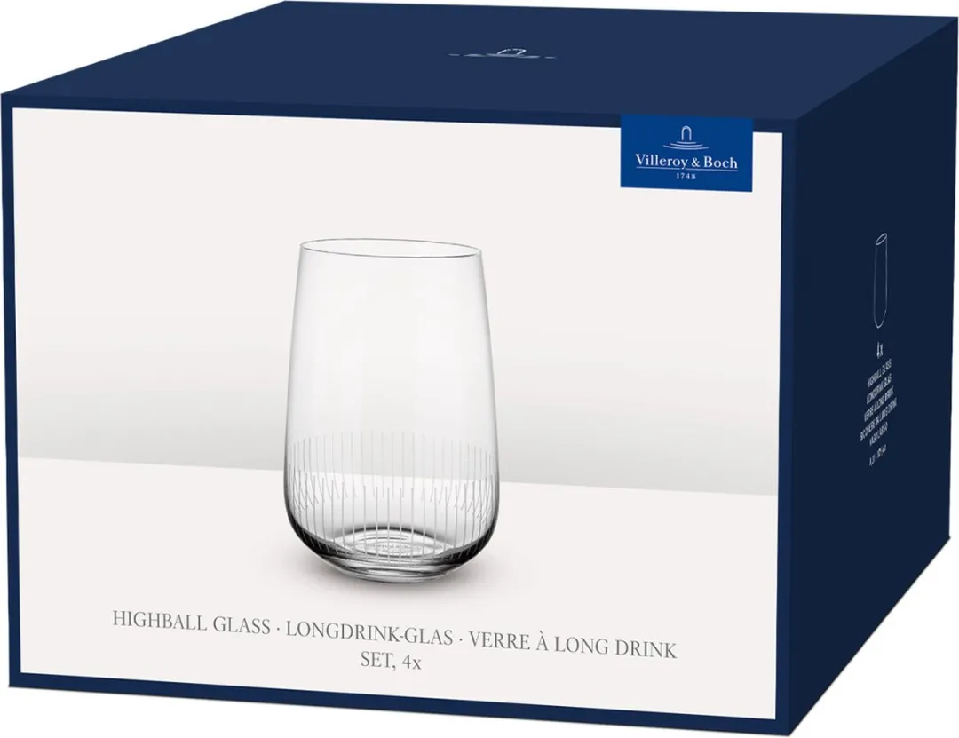 Villeroy & Boch Afina Longdrinkglazen 300ml - Set van 4
