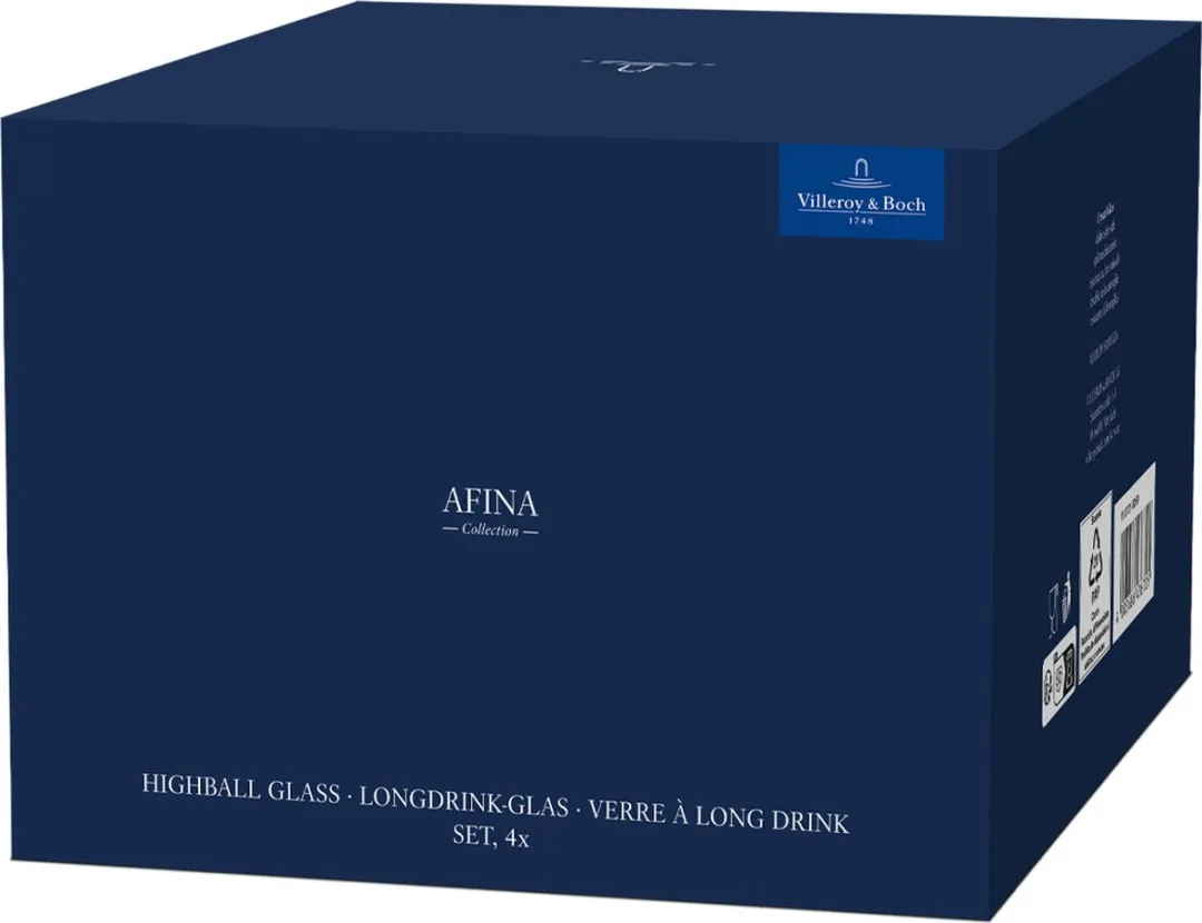 Villeroy & Boch Afina Longdrinkglazen 300ml - Set van 4