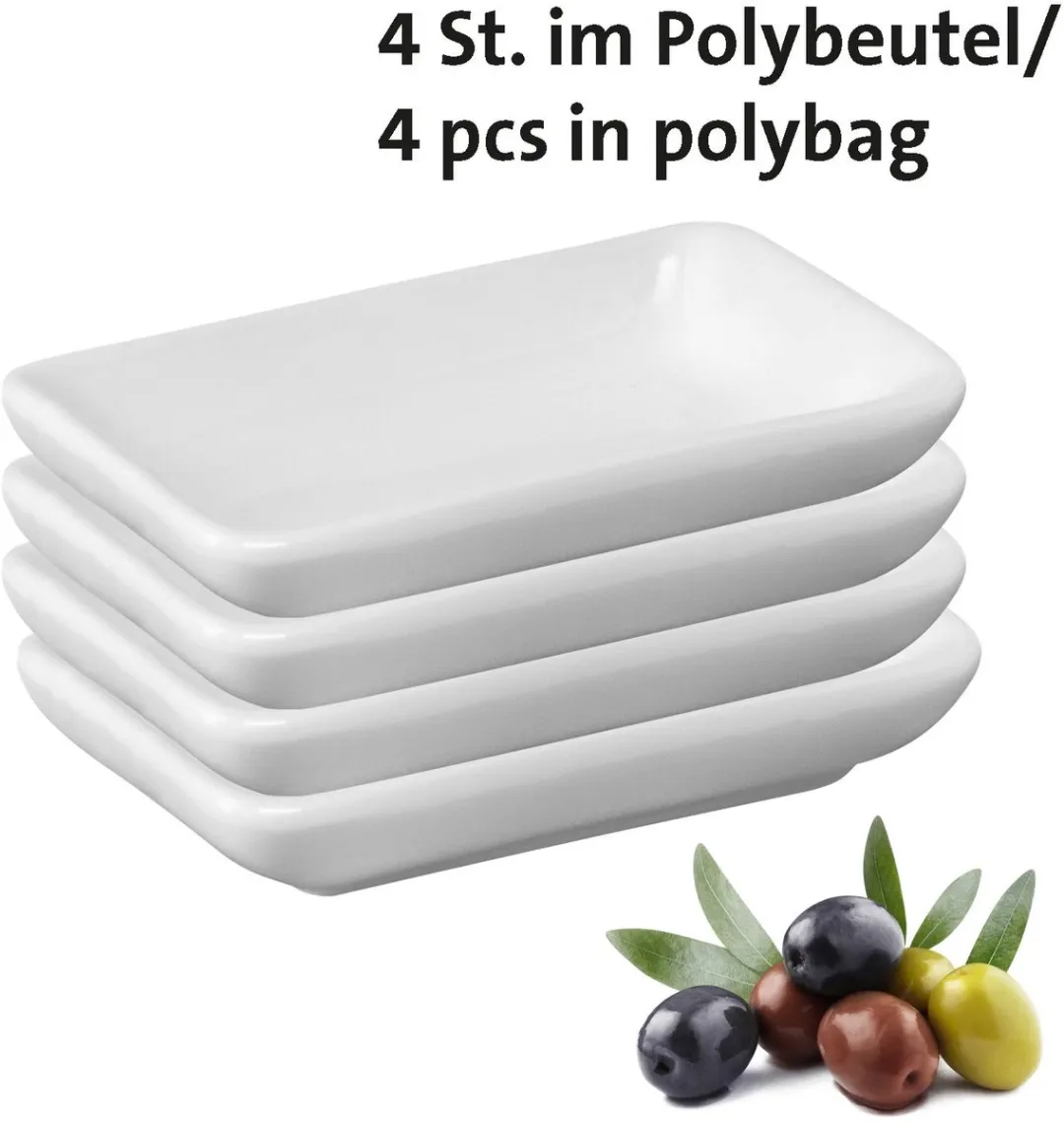 Westmark Tapas + Friends Kommetjes Set 4 Stuks - 7,8x5cm - Wit