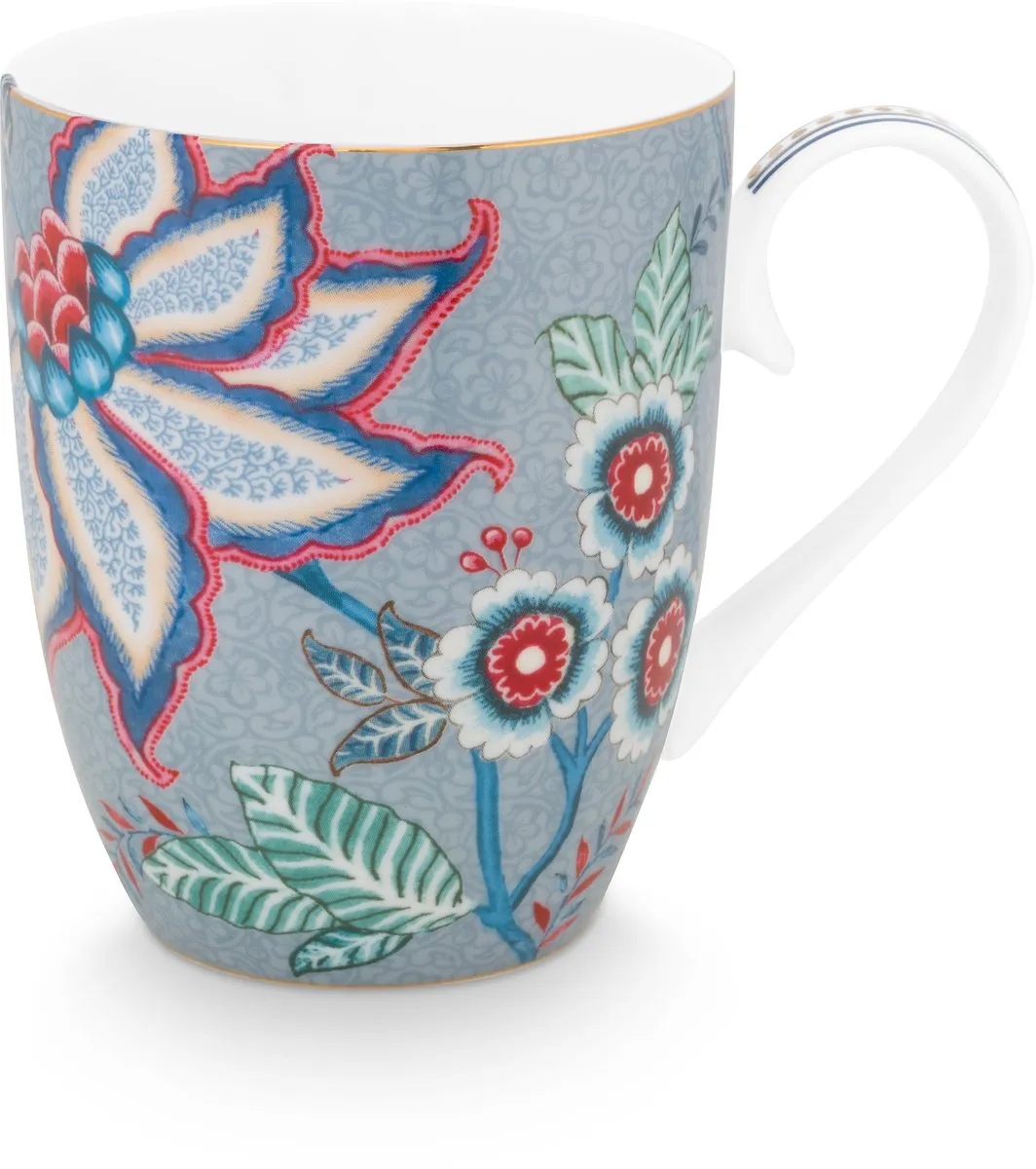 Pip Studio Flower Festival Mokken - 6 Stuks 350ml - Veelkleurig