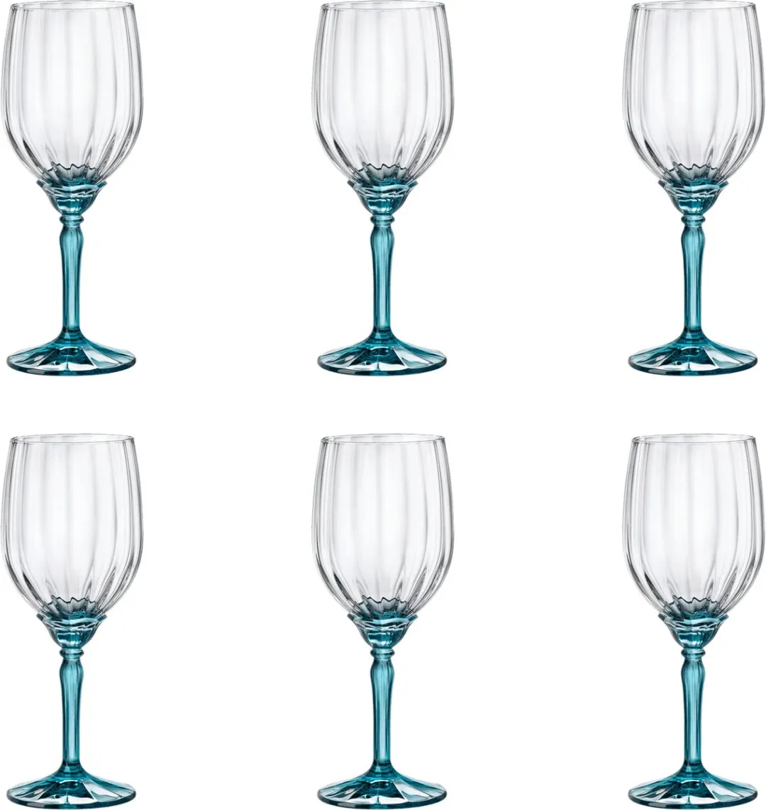 Bormioli Rocco Florian Wijnglas 38cl - Blauw - 4 Stuks