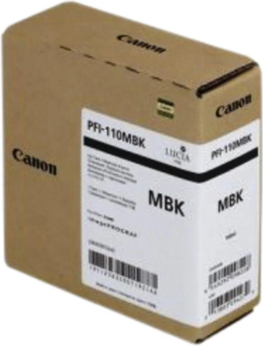 Canon PFI-110MBK Inktcartridge Mat Zwart