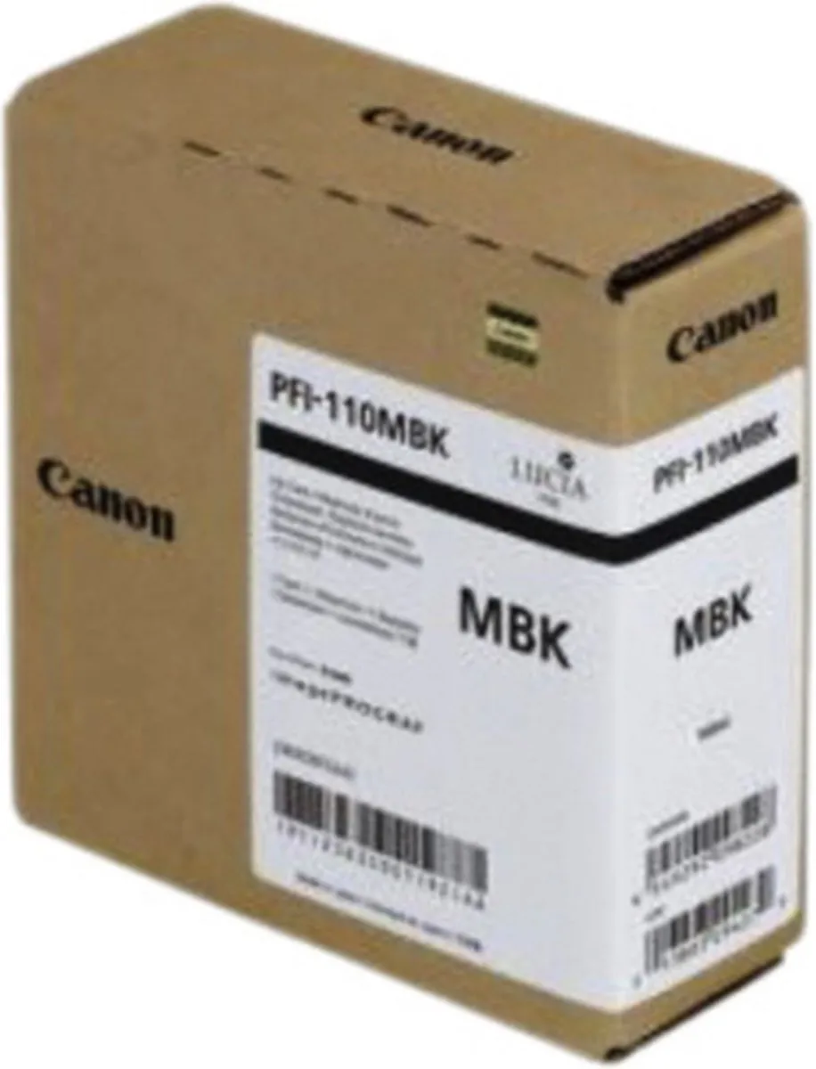 Canon PFI-110MBK Inktcartridge Mat Zwart