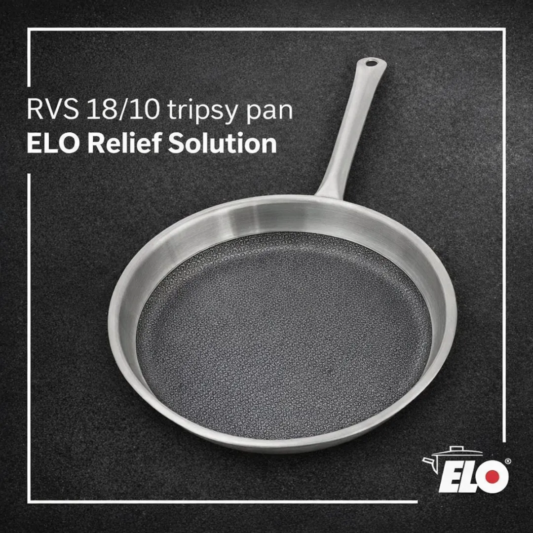 Fackelmann Elo Relief Solution Roestvrijstalen Pan 32cm