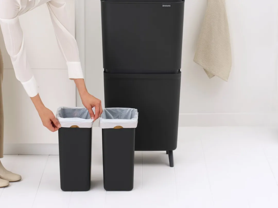 Brabantia SortUp Hi Prullenbak 25+20L - 2 Vakken - Dark Grey