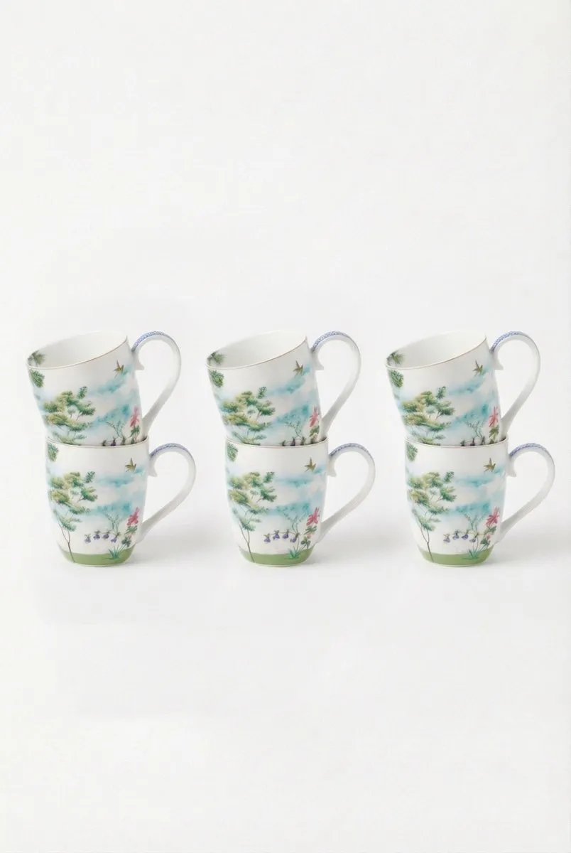 Pip Studio Jolie Mokken Theemok - 6 Stuks 450ml - Wit