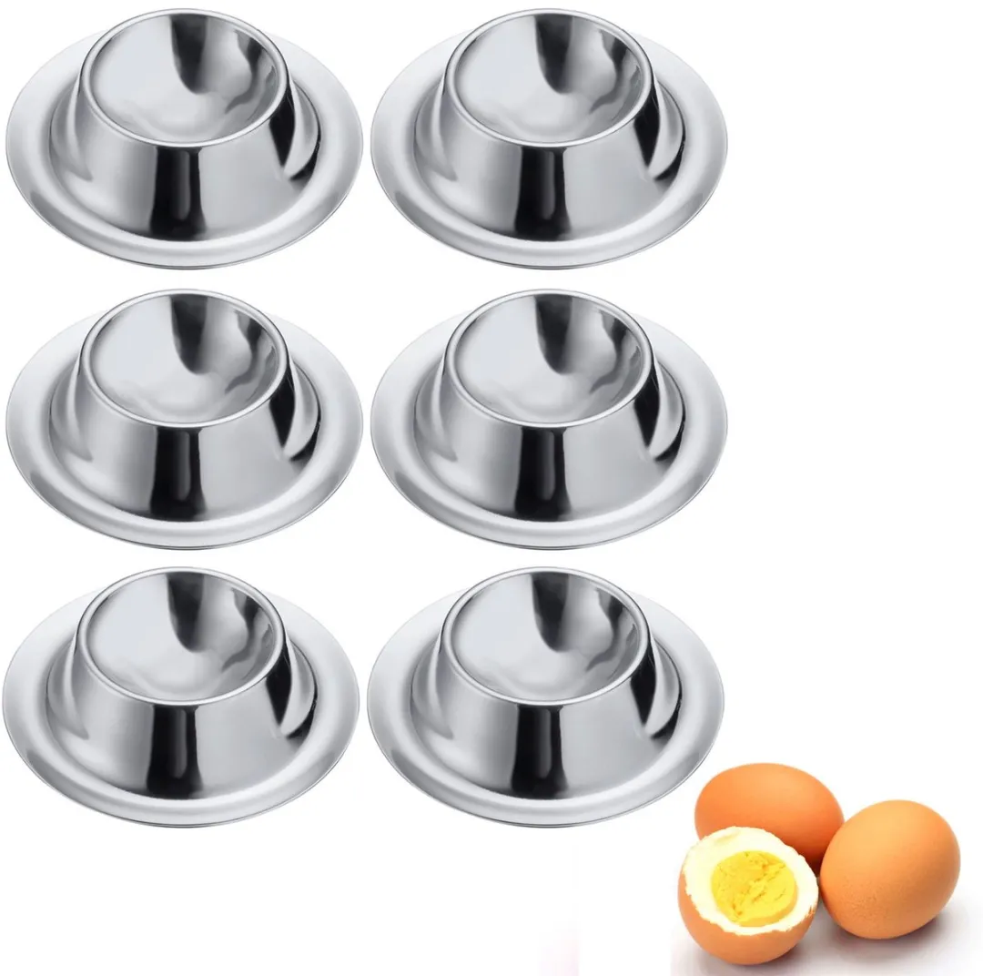 Westmark Eierdopjes Set 6 Stuks - Ø8,5cm - Roestvrij Staal