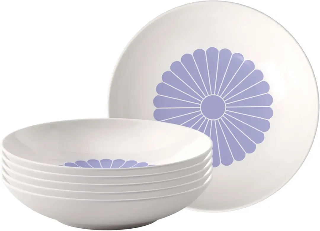 Villeroy & Boch Fleur Couleur Pastaschalen ø24cm - 6 Stuks - Pink - afbeelding 6 van 6