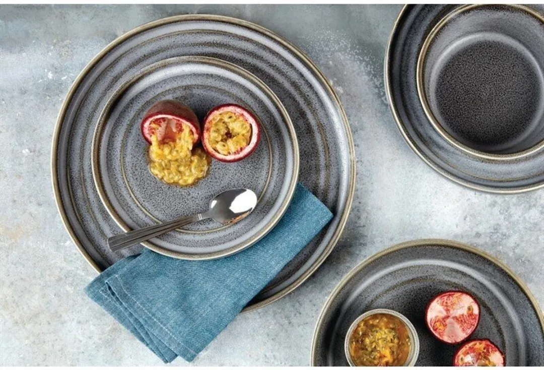 Olympia Cavolo Platte Ronde Bord 27cm Grijs - 4 Stuks - afbeelding 4 van 6