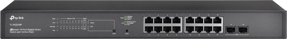 TP-Link TL-SG2218P Smart Switch 16 PoE+ Poorten - 150W - afbeelding 6 van 6