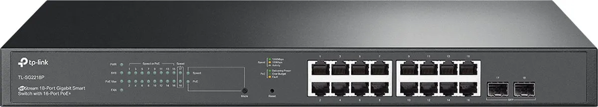 TP-Link TL-SG2218P Smart Switch 16 PoE+ Poorten - 150W