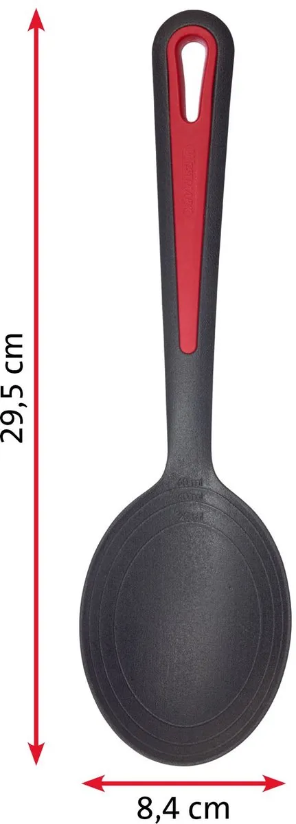 Westmark Saladelepels Set 2 Stuks - 20/40/60ml - Zwart/Rood